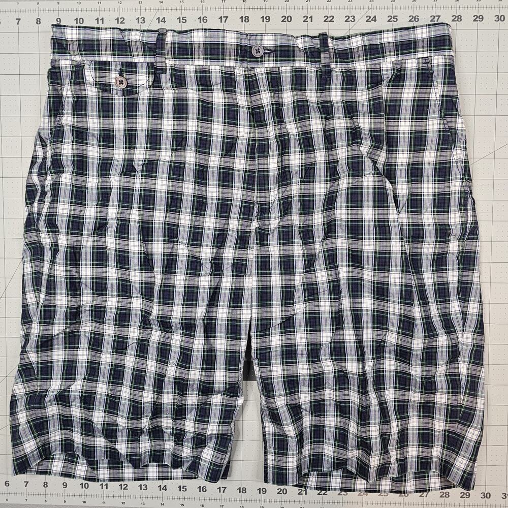 Polo Ralph Lauren Bleeker Shorts Mens 38x10 Blue Green Plaid Chino Bradburry Fit